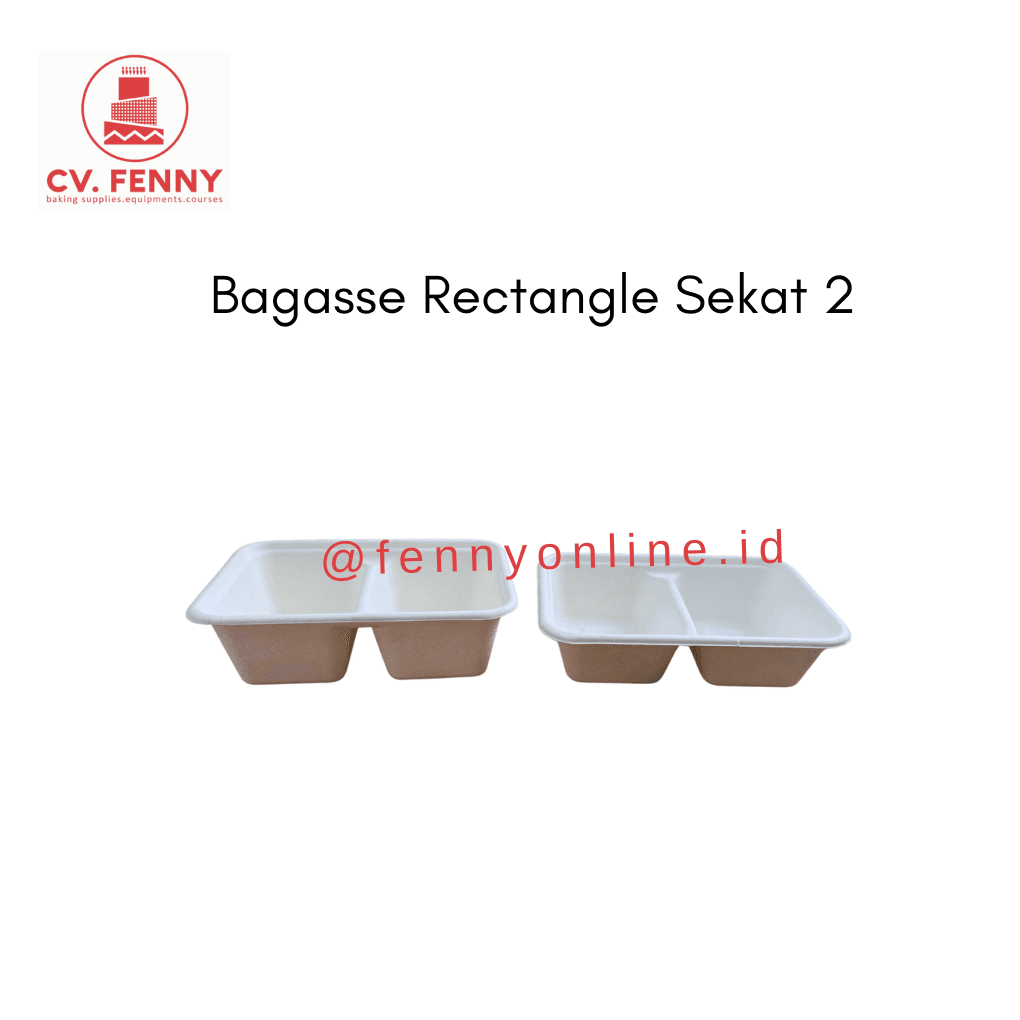 Bagasse Rectangle Sekat 2 (300)