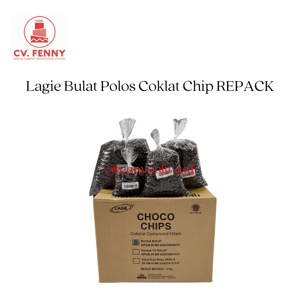 Lagie Bulat Polos Coklat Chip REPACK