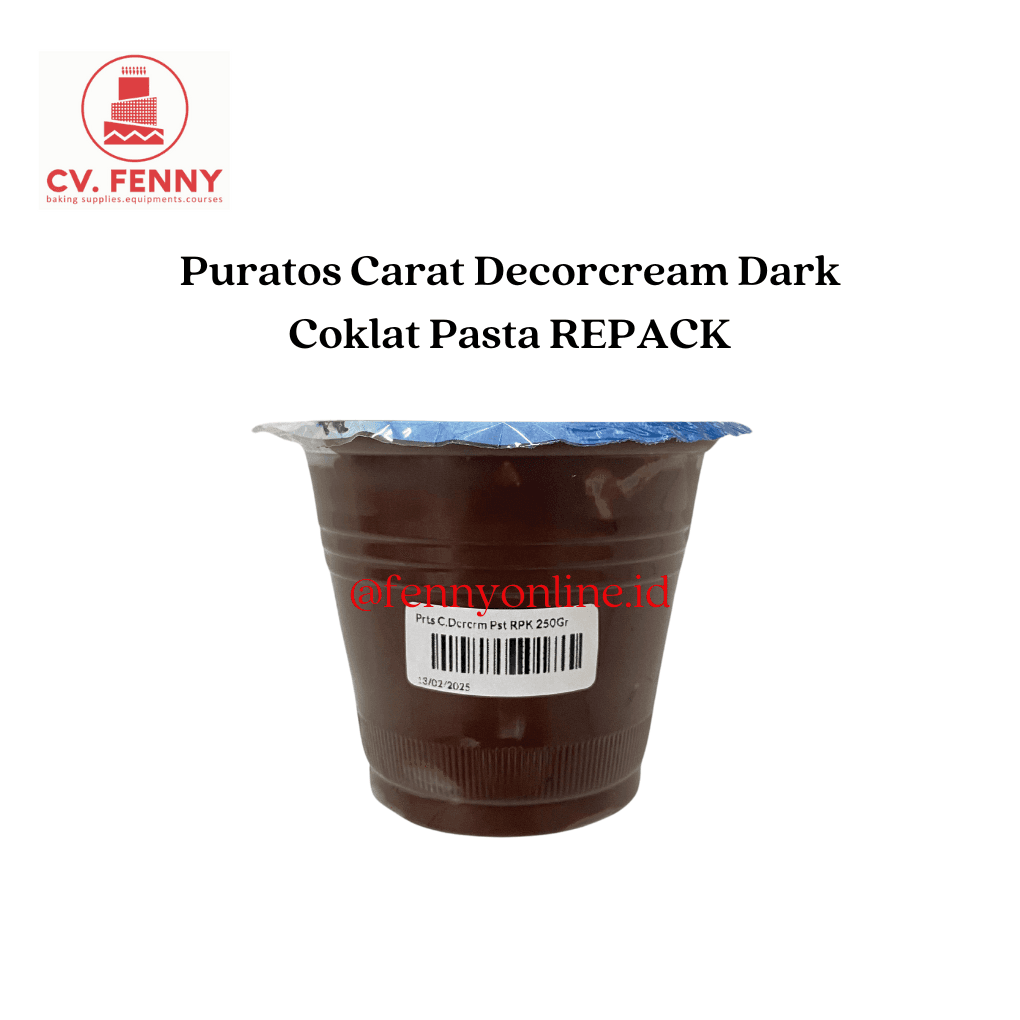 Puratos Carat Decorcream Dark Coklat Pasta REPACK 250Gr