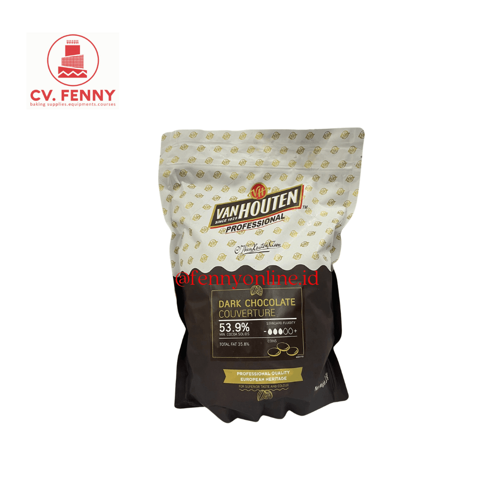 Van Houten Dark Couverture 53.9% Coklat Koin 1.5Kg (10)