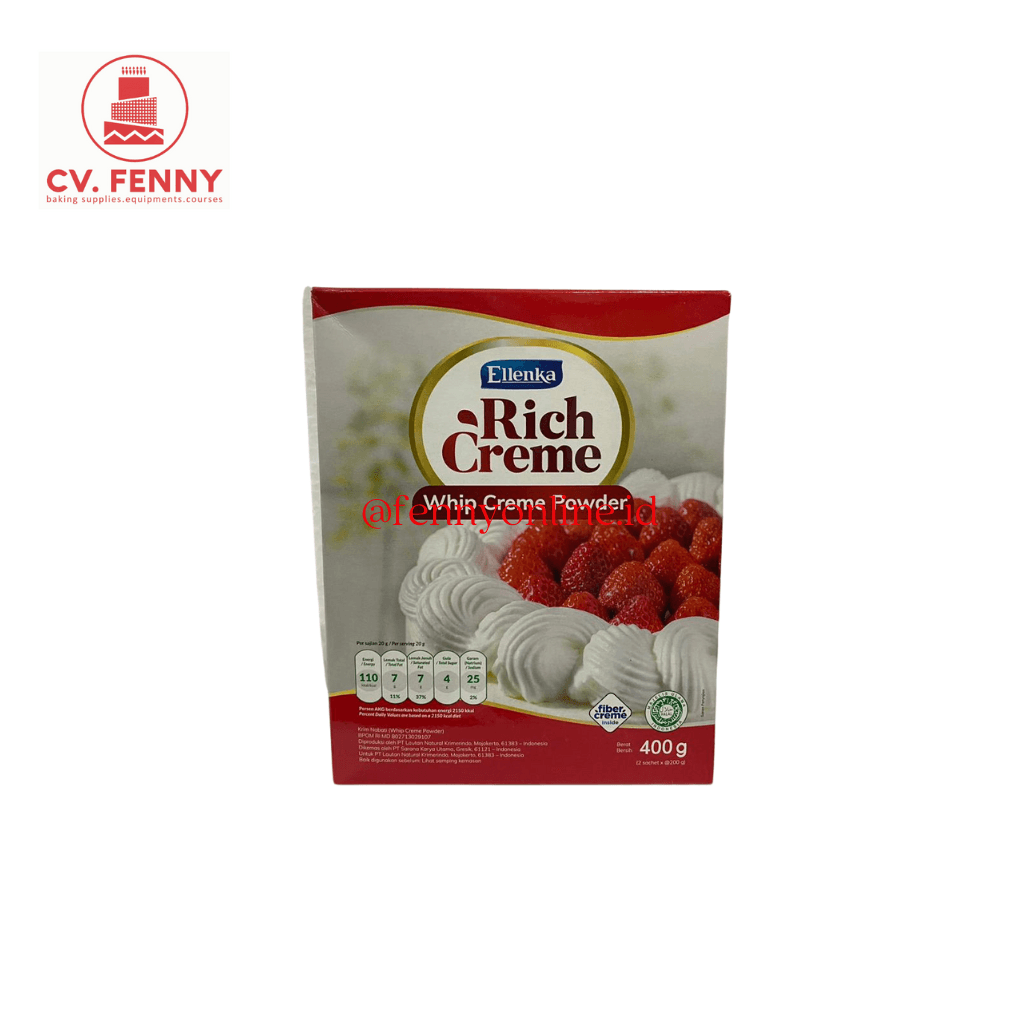 Ellenka Rich Creme Whip Cream Bubuk Nondiary 400Gr (12)