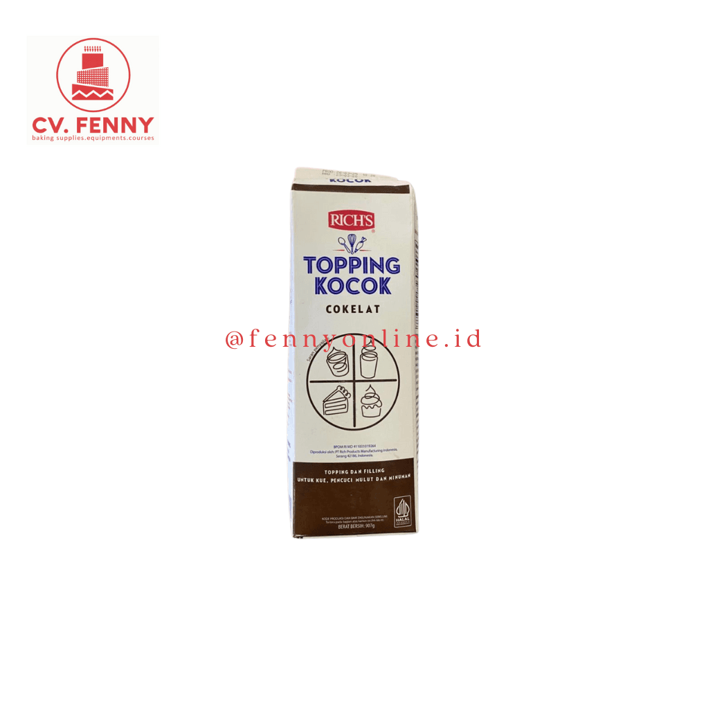 Rich Whip Cream Topping Coklat Nondairy 907Gr (12)