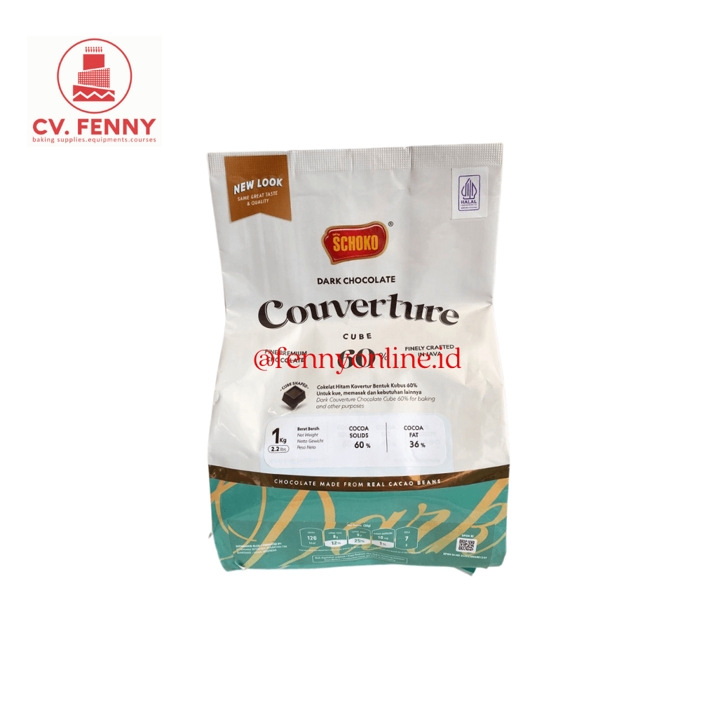 Schoko Dark Couverture 60% Coklat Cube 1Kg (5)