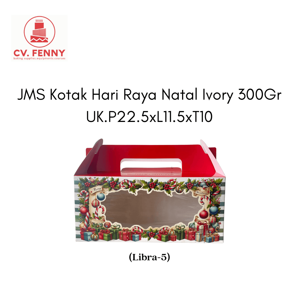 JMS Kotak Hari Raya Natal Ivory 300Gr UK.P22.5xL11.5xT10 (Libra-5)