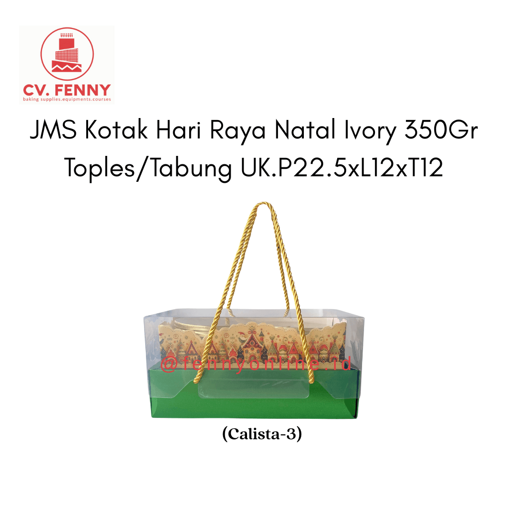 JMS Kotak Hari Raya Natal Ivory 250Gr Toples/Tabung UK.P22.5xL12xT12 (Calista-3)