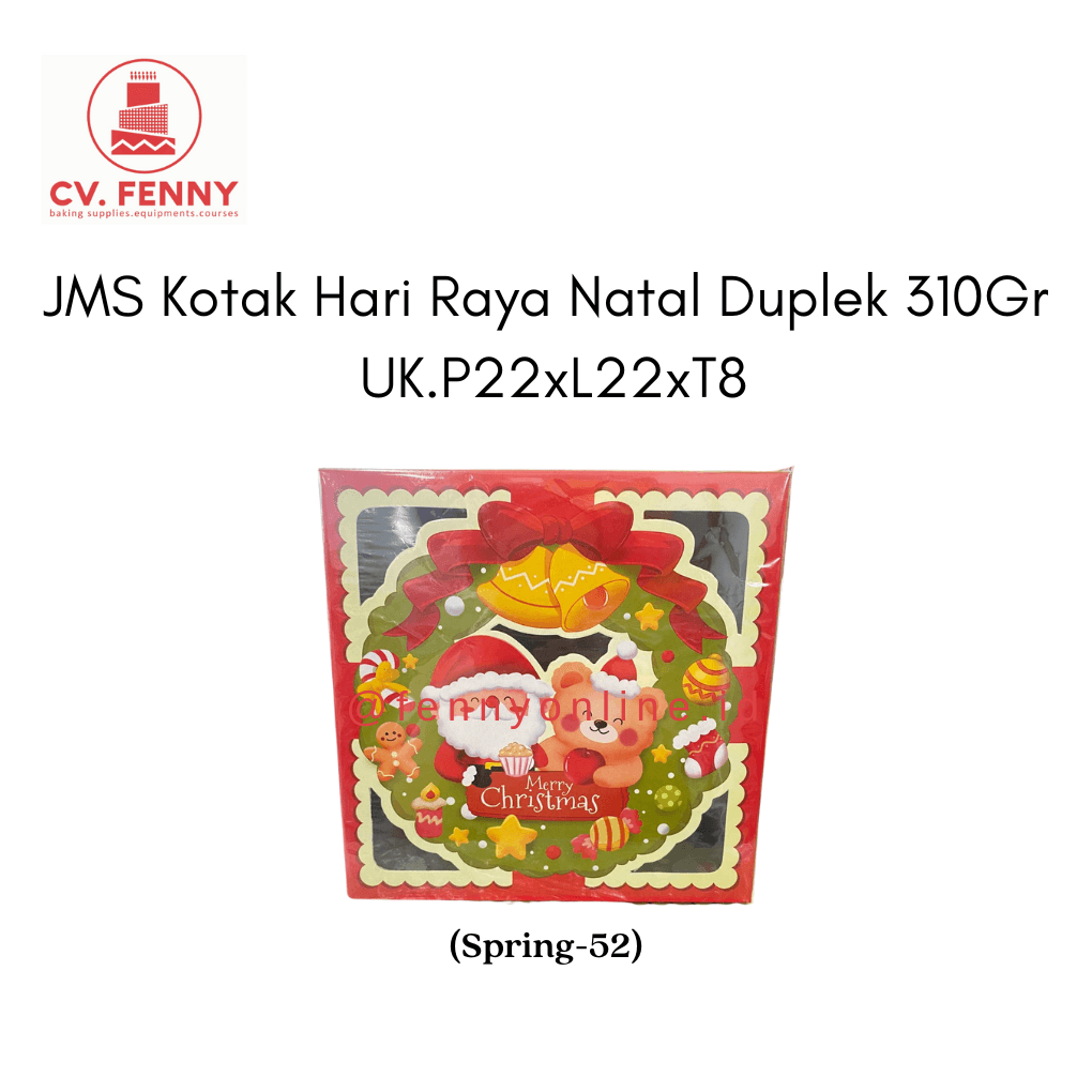 JMS Kotak Hari Raya Natal Duplex 310Gr UK.P22xL22xT8 (Spring-52)
