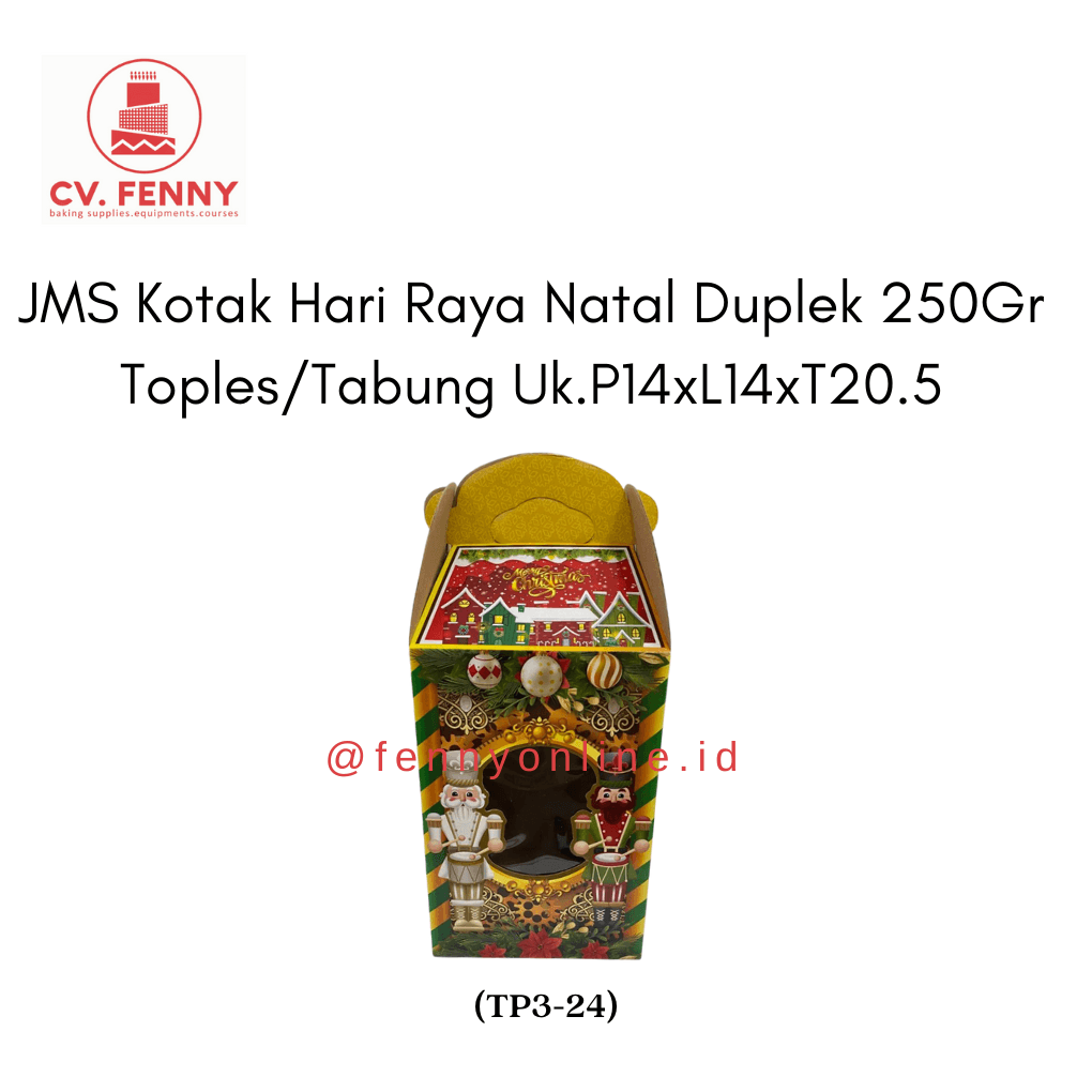JMS Kotak Hari Raya Natal Duplex 250Gr Toples/Tabung Uk.P14xL14xT20.5 (TP3-24)