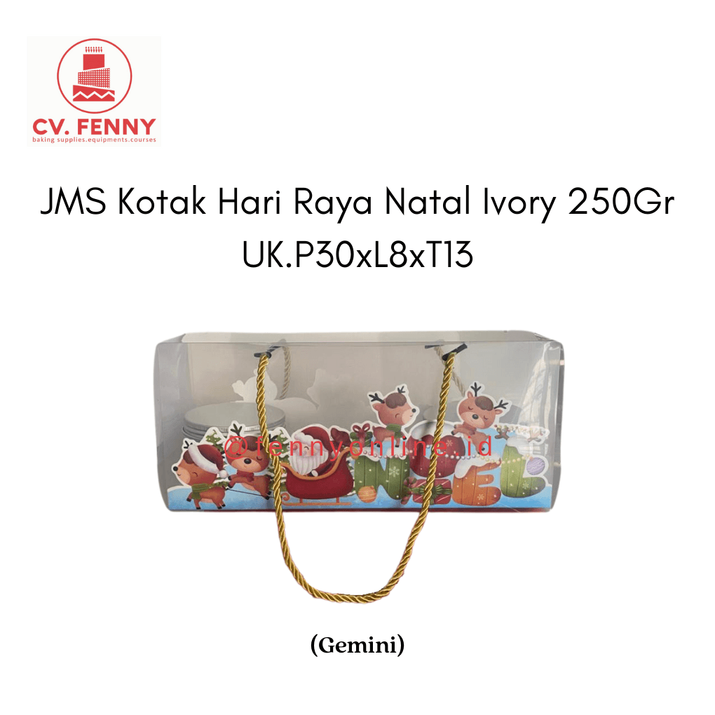 JMS Kotak Hari Raya Natal Ivory 250Gr  UK.P30xL8xT13 (Gemini)