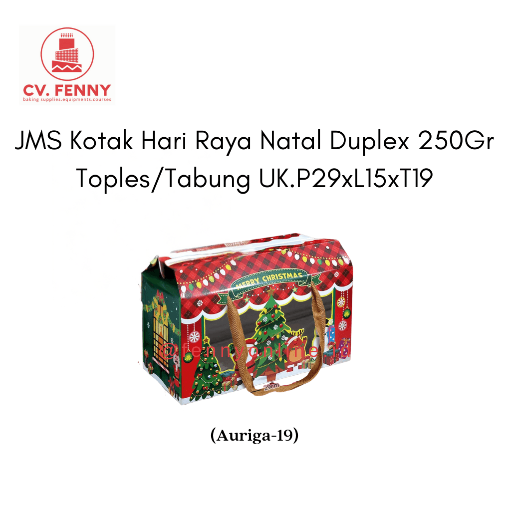 JMS Kotak Hari Raya Natal Duplex 250Gr Toples/Tabung UK.P29xL15xT19 (Auriga-19)