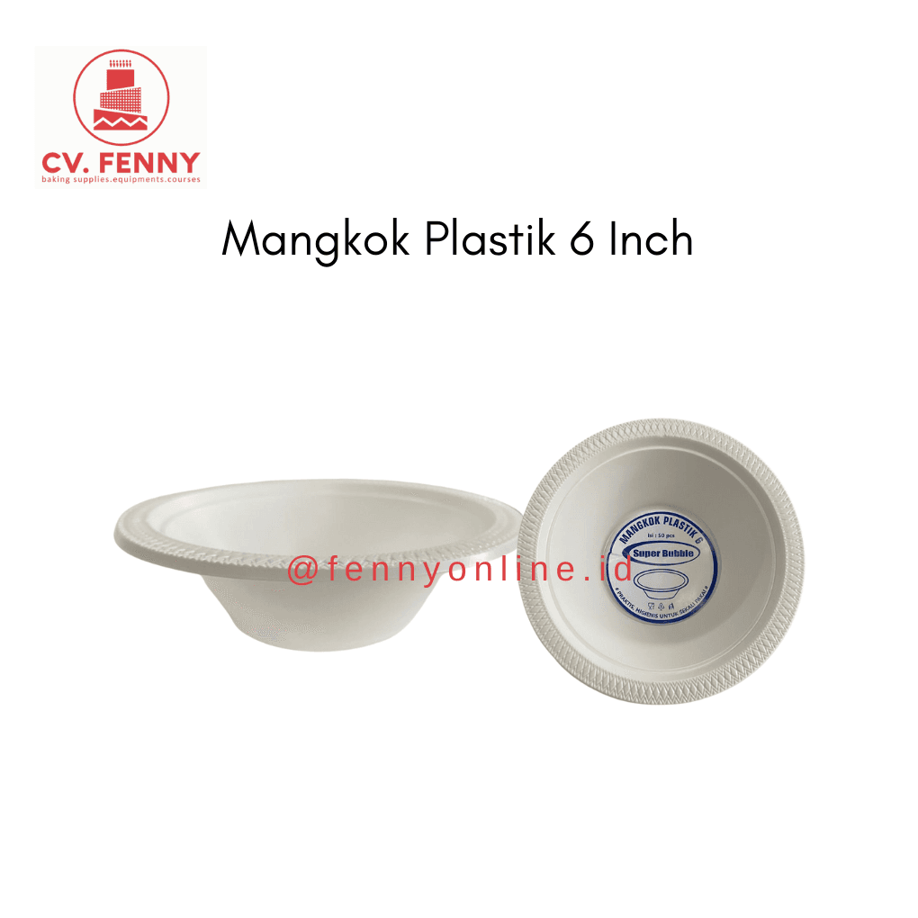 Mangkok Plastik 6 Inch (40Pkx 50)